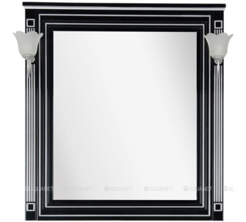 Зеркало Aquanet Паола 90 черный/патина серебро 00181766