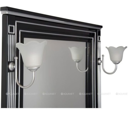 Зеркало Aquanet Паола 90 черный/патина серебро 00181766