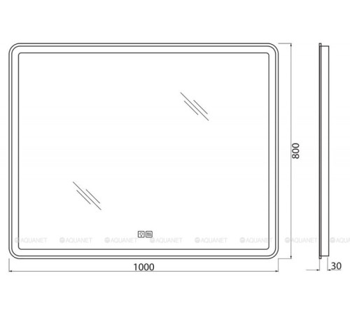 Зеркало BelBagno Marino 1000x800 мм LED сенсор теплый свет SPC-MAR-1000-800-LED-TCH-WARM
