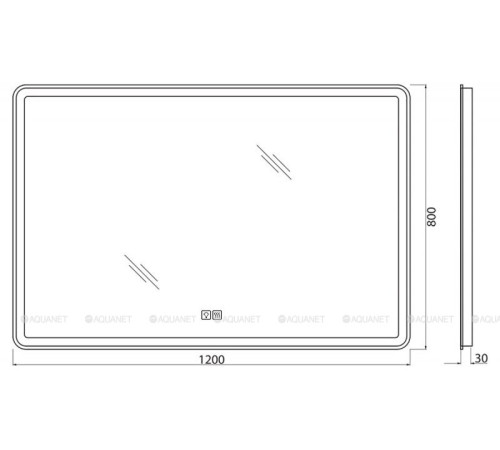 Зеркало BelBagno Marino 1200x800 мм LED сенсор теплый свет SPC-MAR-1200-800-LED-TCH-WARM