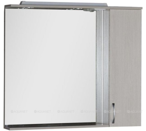 Зеркало Aquanet Донна 100 белый дуб со светильником и розеткой 00169184