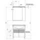 Зеркало Aquanet Донна 80 белый дуб со светильником и розеткой 00169039