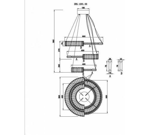 Подвесной светильник Zortes Moi ZRS.1201.03