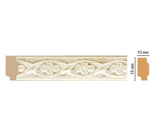 Молдинг DECOMASTER 158-937 полистирол 18х10х2400 мм 158-937