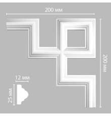 Угловой элемент DECOMASTER 97012-4 200x200x12 мм 97012-4