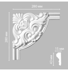 Угловой элемент DECOMASTER 97154-1 280x280x28 мм 97154-1
