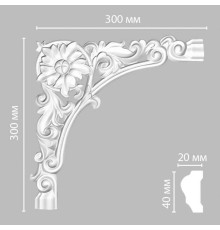 Угол декоративный DECOMASTER DP-304C 300x300x20 мм DP-304C