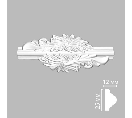 Вставка декоративная угловая DECOMASTER 200x85x12 мм 97012-7