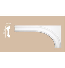 Декоративный элемент DECOMASTER 97901-1R из полиуретана 650x320x30 мм 97901-1R