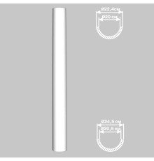 Полуколонна гладкая DECOMASTER 90124H 2400х240 мм 90124H