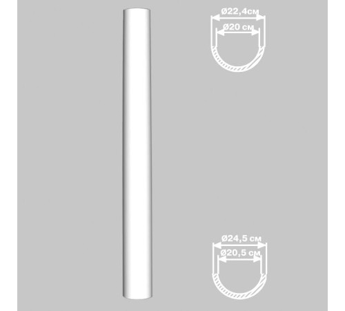 Полуколонна гладкая DECOMASTER 90124H 2400х240 мм 90124H