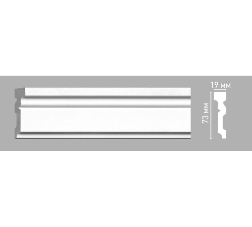 Молдинг гладкий DECOMASTER 73х19х2400 мм 97204