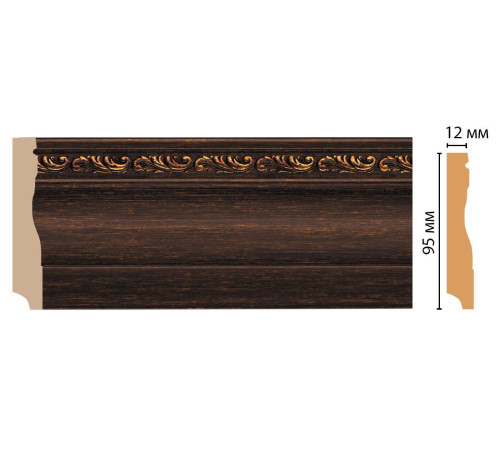 Плинтус напольный DECOMASTER 153-966 ДМ 95х12х2400 мм MAS45078