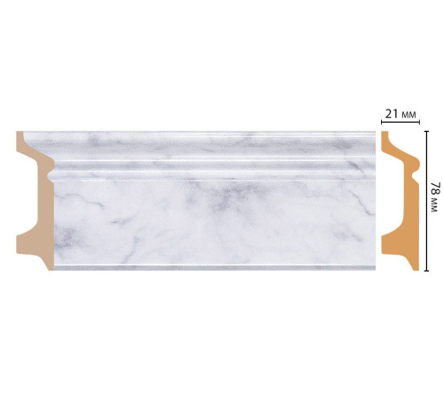 Плинтус напольный DECOMASTER из полистирола 78х21х2400 мм D122-79 ДМ