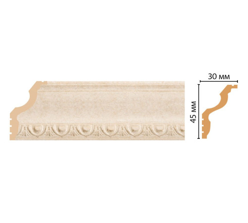 Плинтус потолочный DECOMASTER 148D-18D 45х30х2400 мм 148D-18D