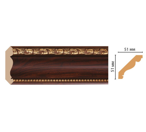 Плинтус потолочный DECOMASTER 155-1084 ДМ 50х50х2400 мм 155-1084 ДМ
