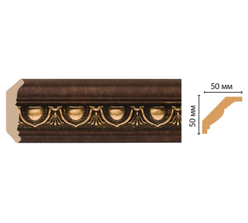 Плинтус потолочный DECOMASTER 155D-56 50х50х2400 мм 155D-56