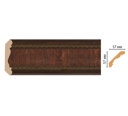 Плинтус потолочный DECOMASTER 173-2 57х57х2400 мм 36646