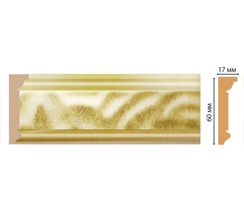 Плинтус потолочный Decomaster D216-374 60х17х2400 мм D216-374