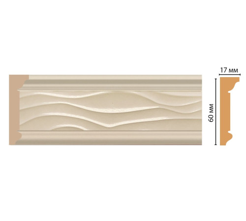 Плинтус потолочный DECOMASTER D219-61 60х17х2400 мм D219-61