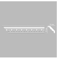 Плинтус потолочный DECOMASTER 95613F с рисунком полиуретан гибкий 55х55х2400 мм 95613F