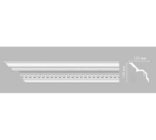 Плинтус потолочный DECOMASTER DT-5A с рисунком 130х125х2400 мм DT-5A