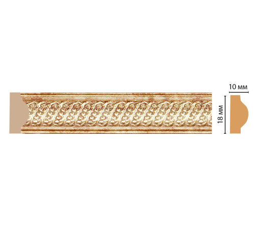 Молдинг с рисунком DECOMASTER 160A-894 ДМ 18х10х2400 мм 160A-894 ДМ