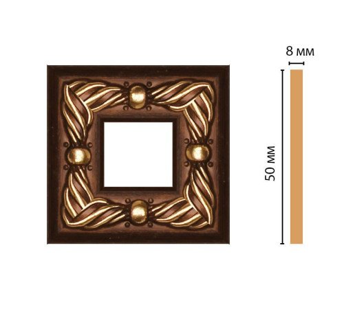 Вставка декоративная цветная Decomaster 50х50х8 мм 130-2-51