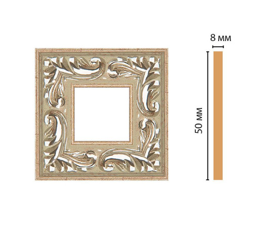Вставка декоративная цветная Decomaster 50х50х8 мм 130-2-59