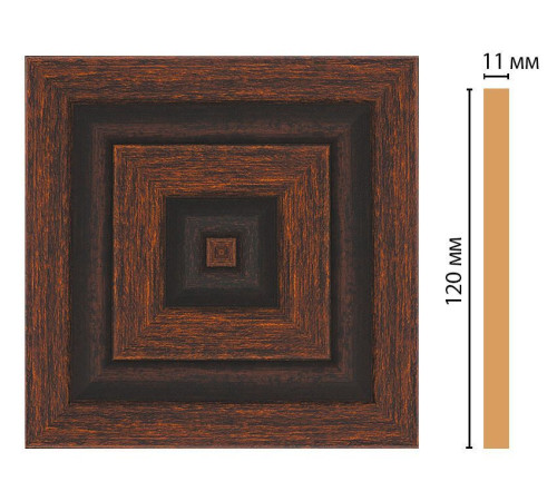 Вставка декоративная DECOMASTER D206-966 120х120х11 мм D206-966