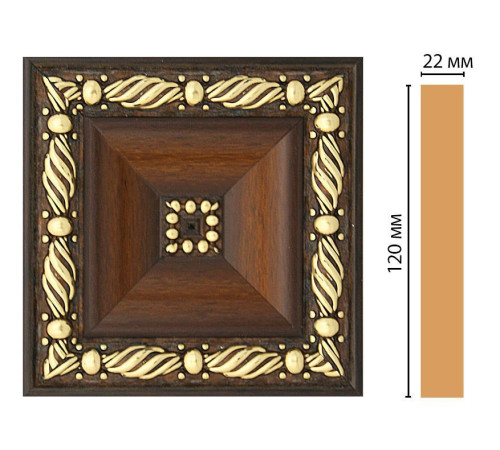 Вставка декоративная Decomaster D208-51 120x120x22 мм D208-51