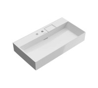 Раковина подвесная Kerama Marazzi Logica 90х48 см 2 отверстия белый глянец LO.wb.90.2