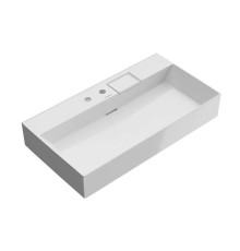 Раковина подвесная Kerama Marazzi Logica 90х48 см 2 отверстия белый глянец LO.wb.90.2