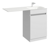 Тумба под умывальник AQUATON Forma с корзиной справа белый FOR0105KR