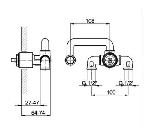 Внутренняя часть смесителя Cisal для раковины скрытый монтаж ZA02551004