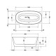Ванна отдельностоящая Duravit White Tulip 180x90x63 см белый 700469000000000