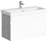 Тумба под умывальник подвесная Aqwella Smart 800х510х380 мм бетон светлый SRT0108BS