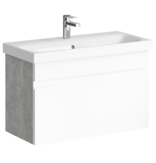 Тумба под умывальник подвесная Aqwella Smart 800х510х380 мм бетон светлый SRT0108BS