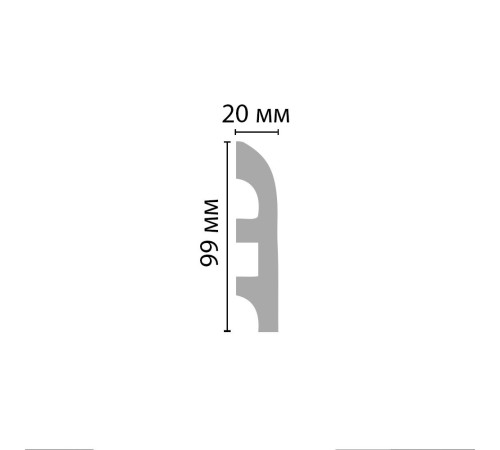 Плинтус напольный DECOMASTER A016 99х20х2000 мм A016