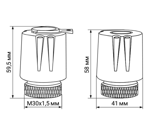 Привод термоэлектрический Varmega 230 В нормально закрытый VM19002