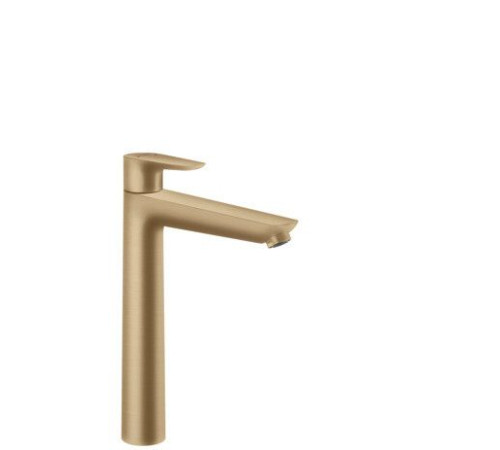 Смеситель для раковины Hansgrohe Talis E 240 однорычажный со сливным гарнитуром шлифованная бронза 71716140