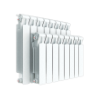 Радиатор биметаллический Rifar Monolit Ventil 350 8 секций левое подключение RAL 9016 rmvlp35008