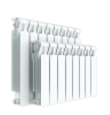 Радиатор биметаллический Rifar Monolit Ventil 350 8 секций левое подключение RAL 9016 rmvlp35008