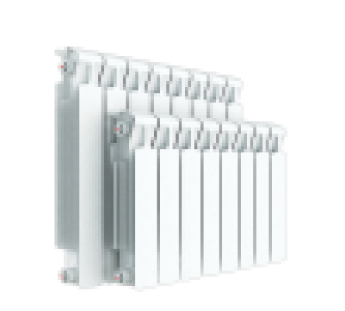 Радиатор биметаллический Rifar Monolit Ventil 350 8 секций левое подключение RAL 9016 rmvlp35008