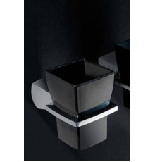 Стакан для зубных щеток Bertocci Grace 80х80х110 мм черный 14277970000