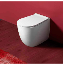 Унитаз напольный приставной Simas Vignoni Rimless высокий 56х36.5х50 см белый VI21bi/F88