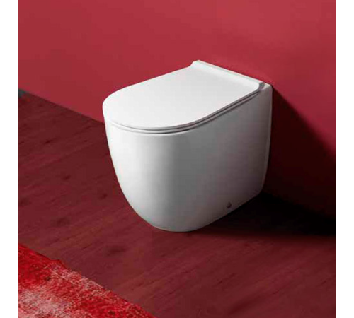 Унитаз напольный приставной Simas Vignoni Rimless высокий 56х36.5х50 см белый VI21bi/F88