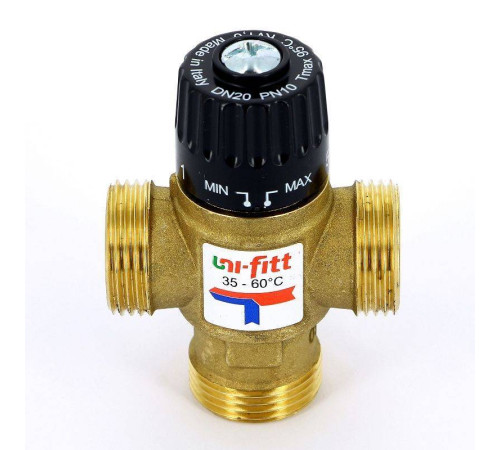 Клапан термосмесительный Uni-Fitt 1 35-60°C боковое смешение 351G3140