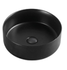 Раковина накладная AQUAMET 355х355х120 мм круглая черный матовый AQM5012MB
