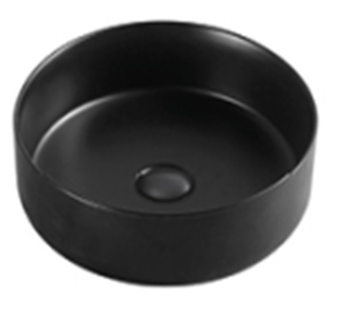 Раковина накладная AQUAMET 355х355х120 мм круглая черный матовый AQM5012MB
